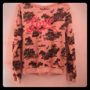 Pink Love Long Sleeved Sweater Shirt